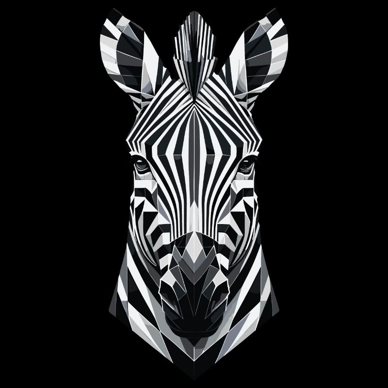 Abstraktes geometrisches Zebra - monochromes Design