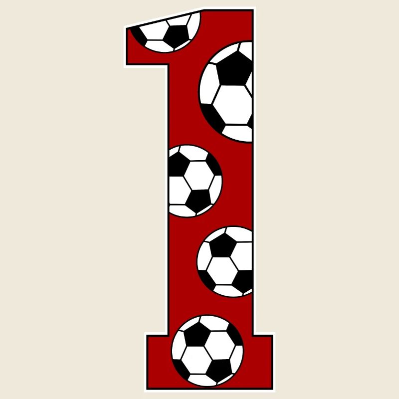 1. Geburtstag Fußball rot