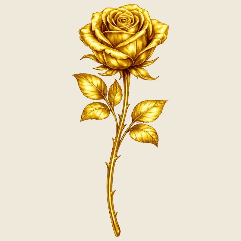 Golden Rose Ornament