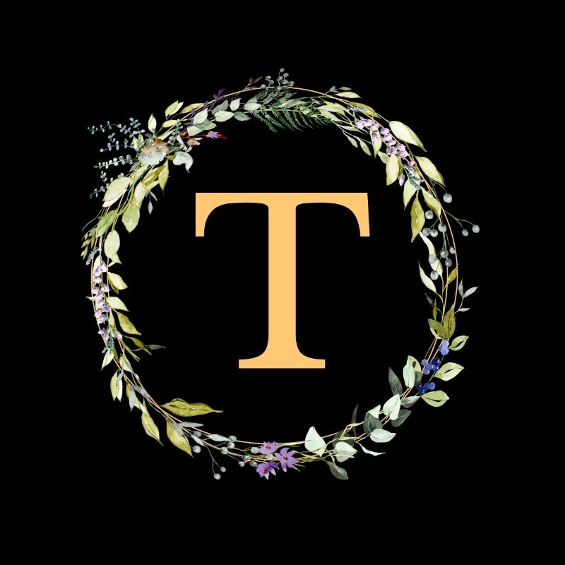 T Monogramm Eukalyptus-Kranz