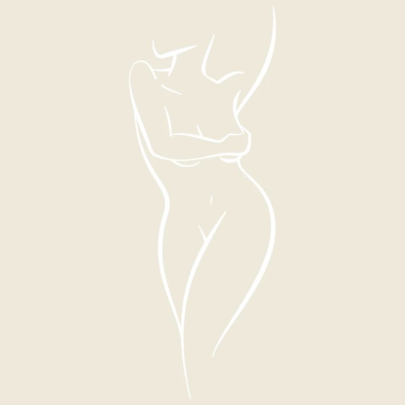 Frau mit einer Linie