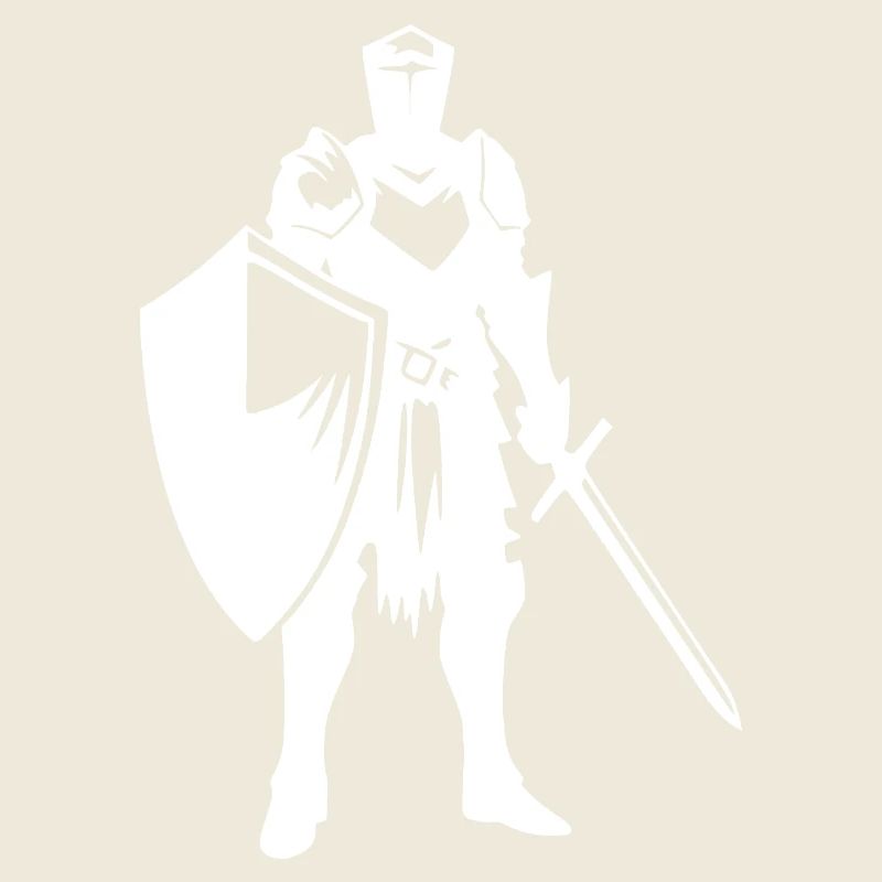 Fier chevalier de guerre avec bouclier et épée