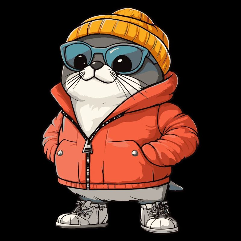 Bande dessinée d’hiver d’animaux de phoque