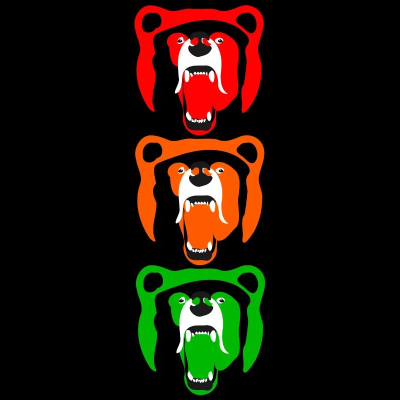 Berlin bear design art gift colorful traffic light