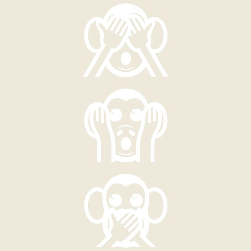 Three Wise Monkeys Vertical