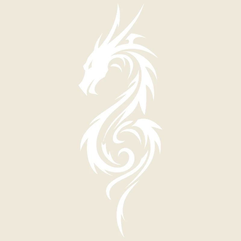 Tribal-Drachen-Silhouette