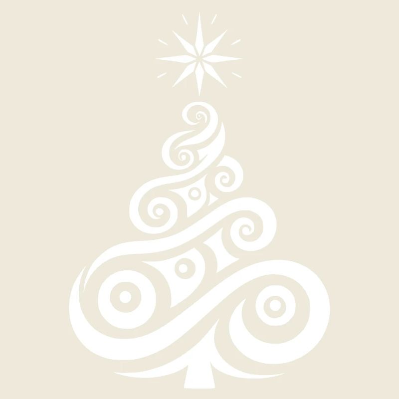 Stilvoller, abstrakter Weihnachtsbaum mit Stern