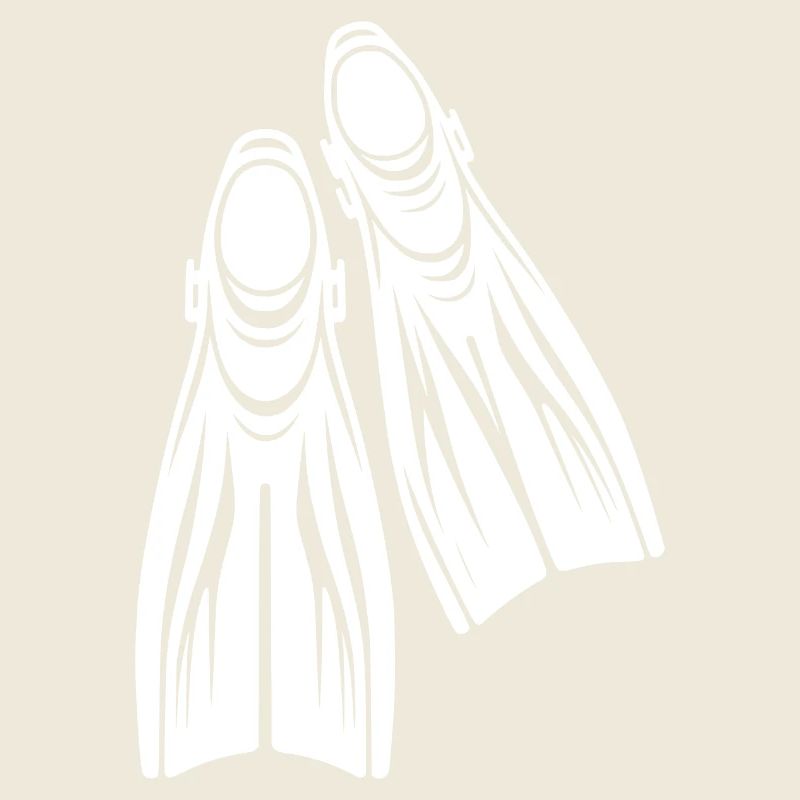 Logo de plongeur Palmes de plongée Style de tatouage