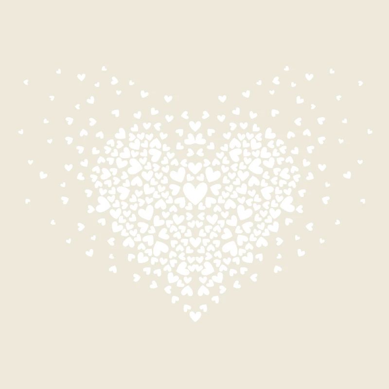 Heart explosion white