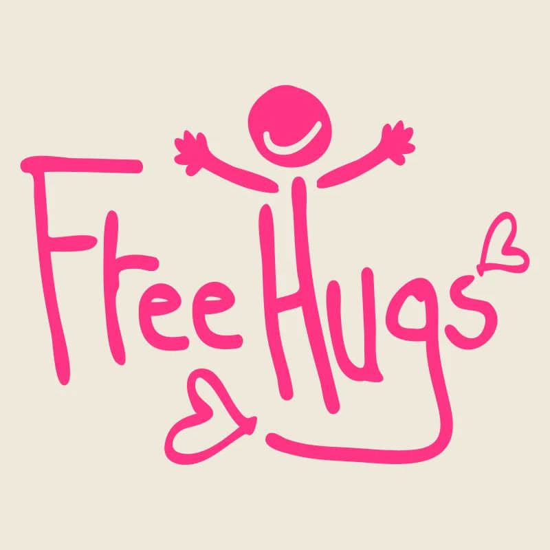 Free Hugs texte sourire visage