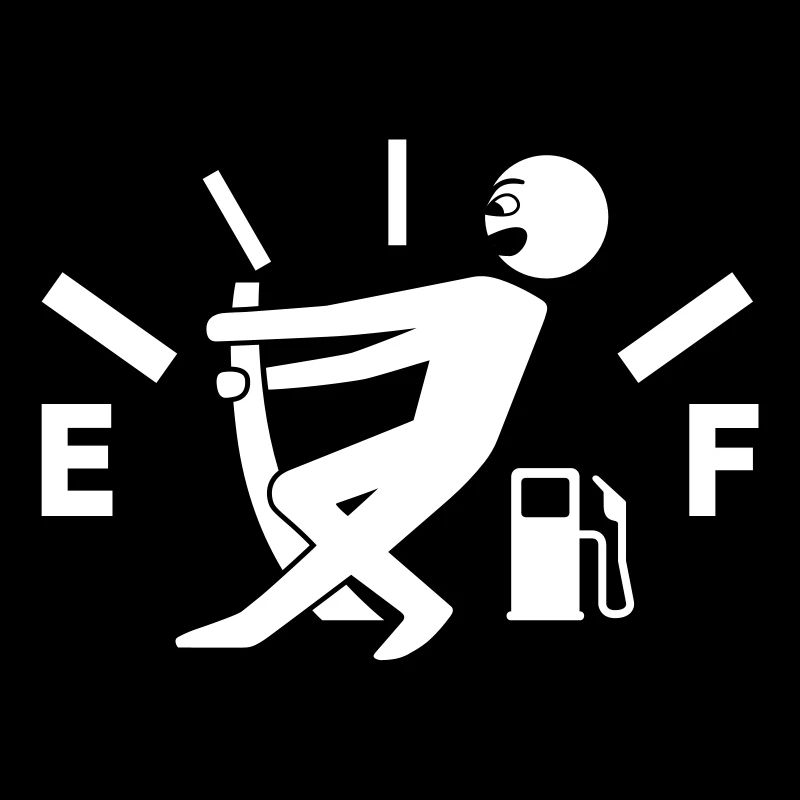 Réservoir vide - pas de carburant - jauge à
