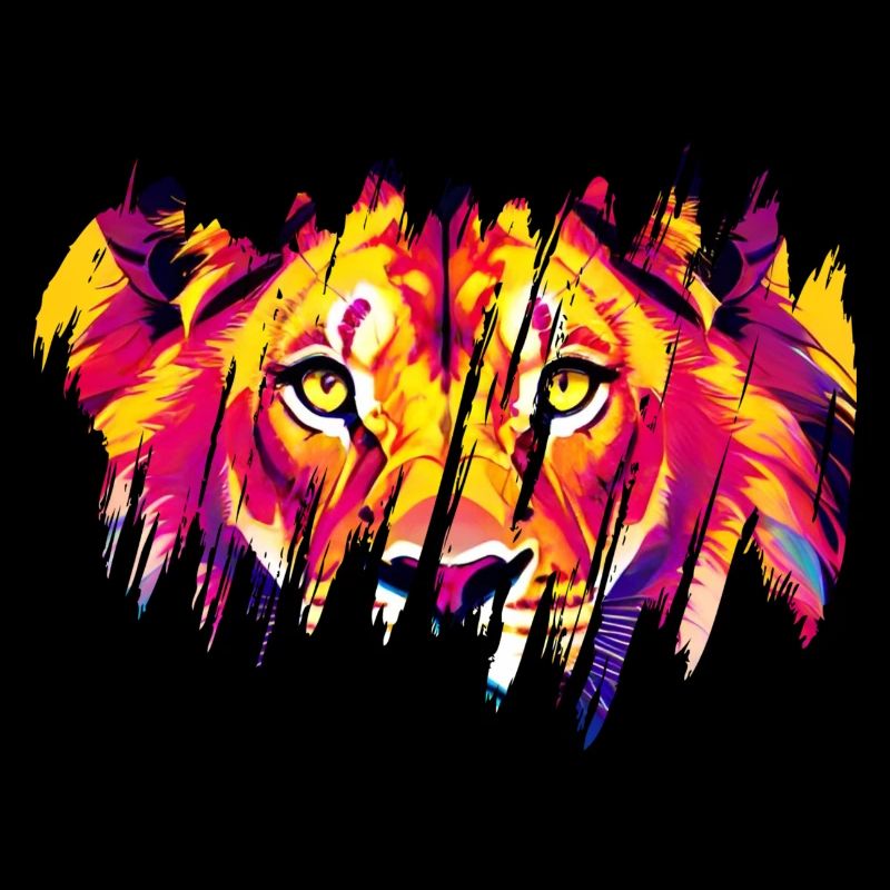 Regard de lion rayé