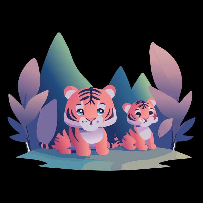 Playing Tiger Cubs (Dreamy Animals Collection)