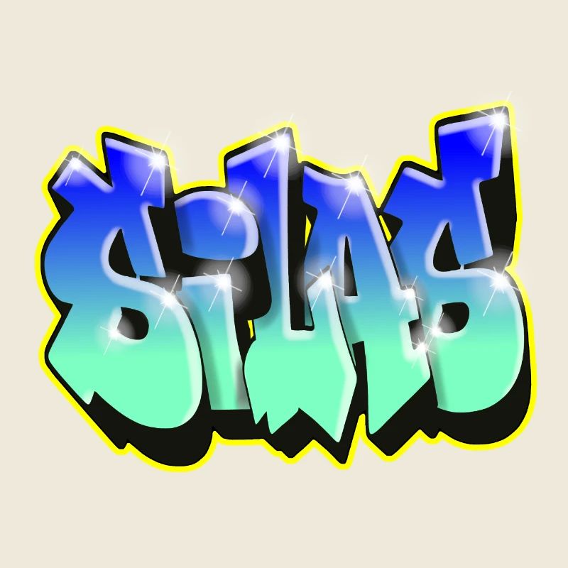 Graffiti SILAS BLUE GIFT BIRTHDAY BIRTH