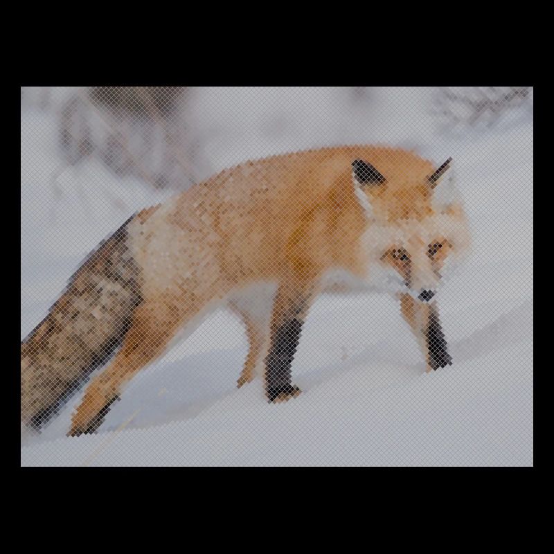 Schnee-Fuchs Pixelkunst