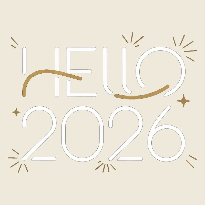 Hello 2026 Neon Celebration