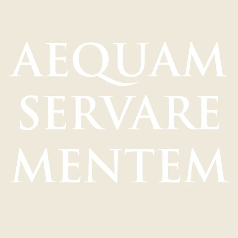 Aequam servare mentem Latin Devise T-shirt