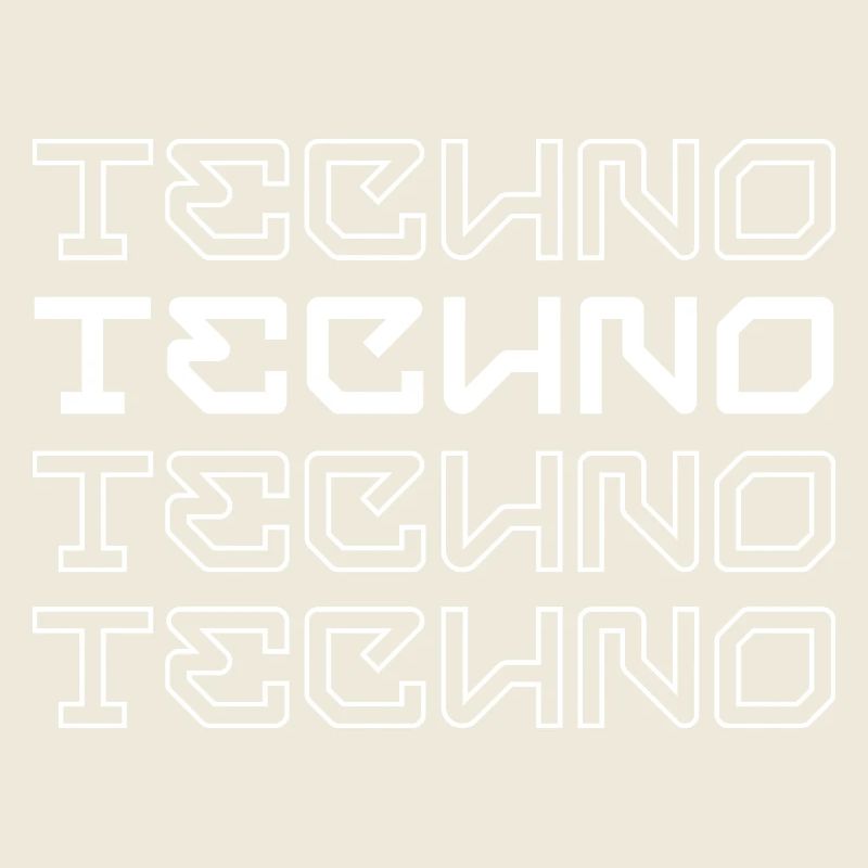 Conception de logo en typographie techno-moderne