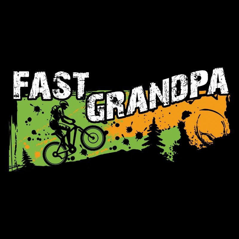 Grand-père rapide sur le vélo
