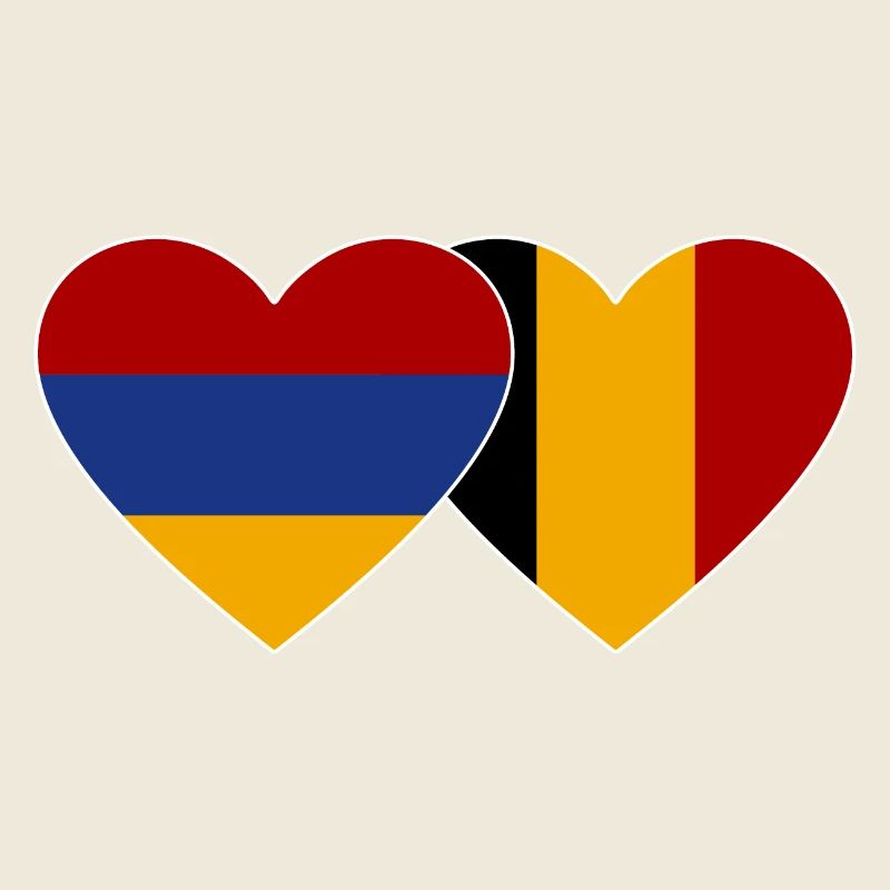 Arménie Belgique Drapeau Coeur