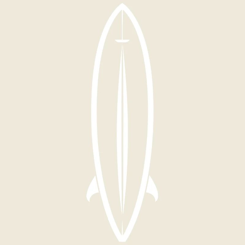 Surfbrett Line Art