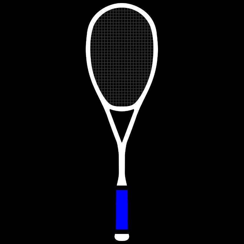 Squash Tennis Racket Multicolor White Blue