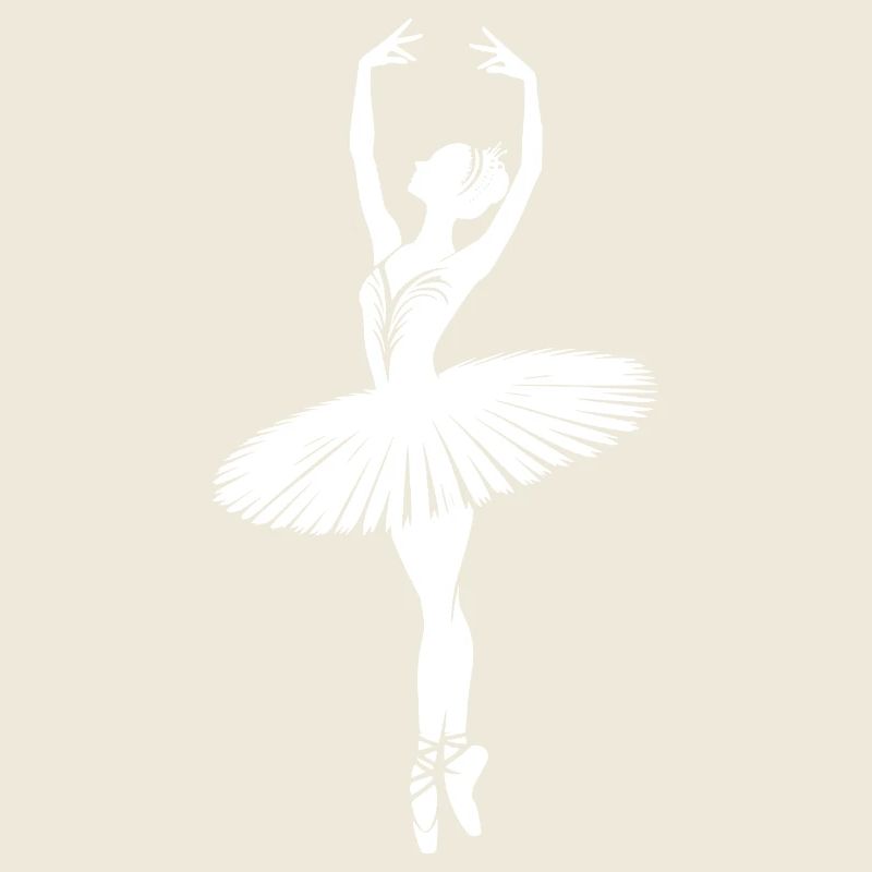 Graceful ballerina in pointe dancing