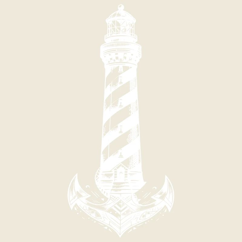 Conception d’ancre de phare côtier à rayures obliques