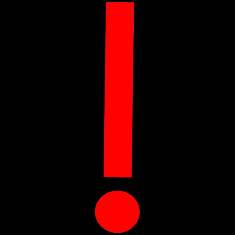 Point d'exclamation rouge, modèle, modèle