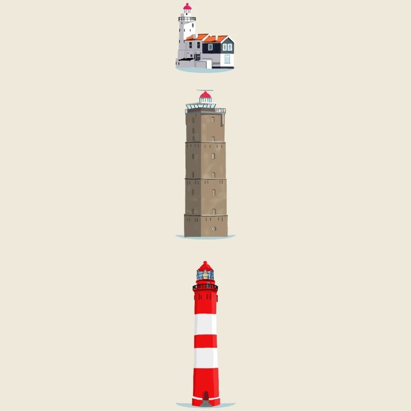 Phares Ameland, Terschelling, Marches