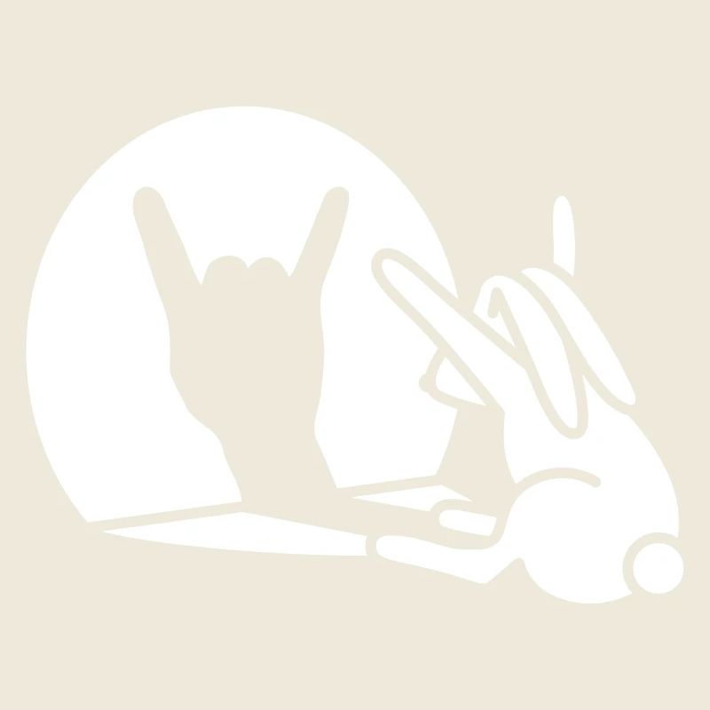 Rabbit shadow hand ROCK music HARD ROCK fan