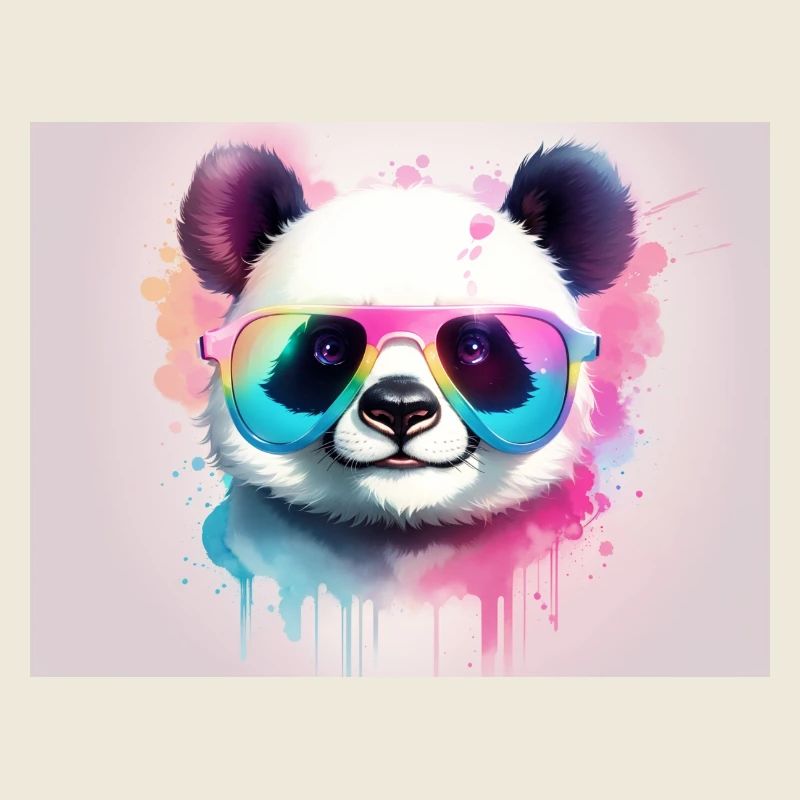 ours avec des lunettes colorées