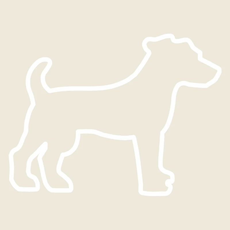 Jack Russell Terrier - Contour blanc
