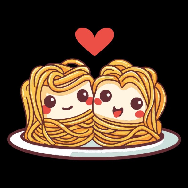 Nudeln Pasta Paar Liebe Herz Valentinstag