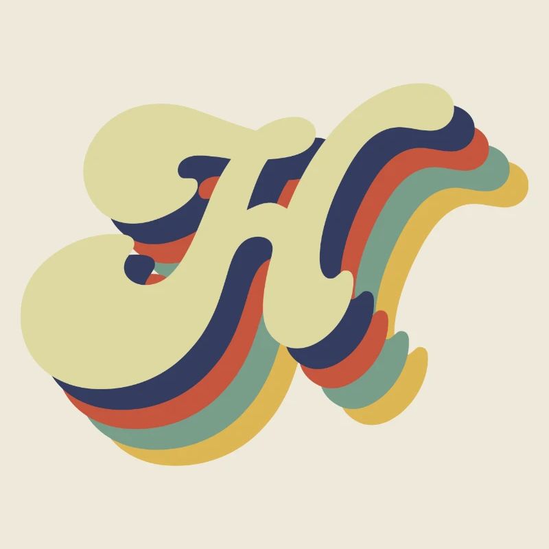 Lettre h rétro