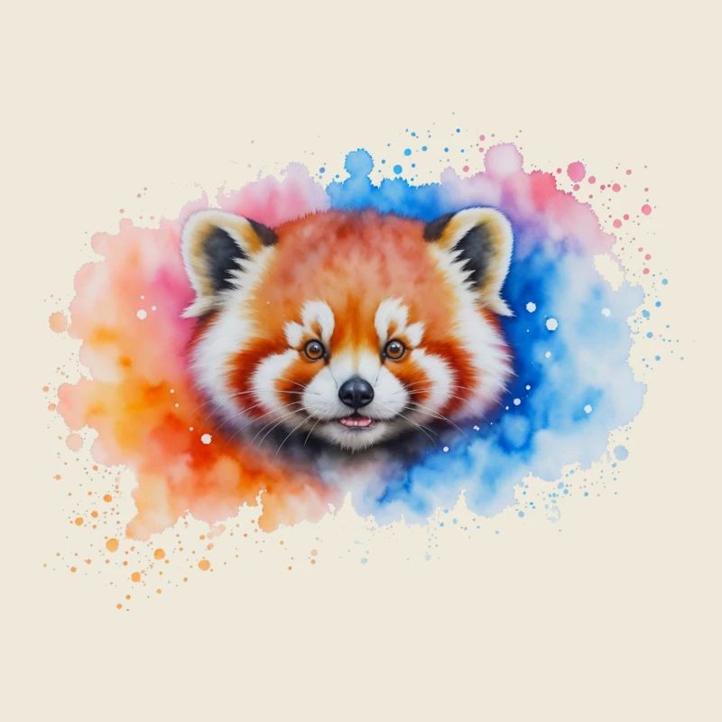 Aquarelle Red Panda Splash