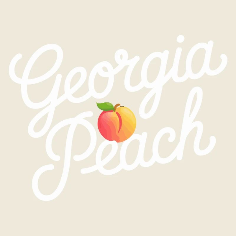 Georgia Peach Script Logo