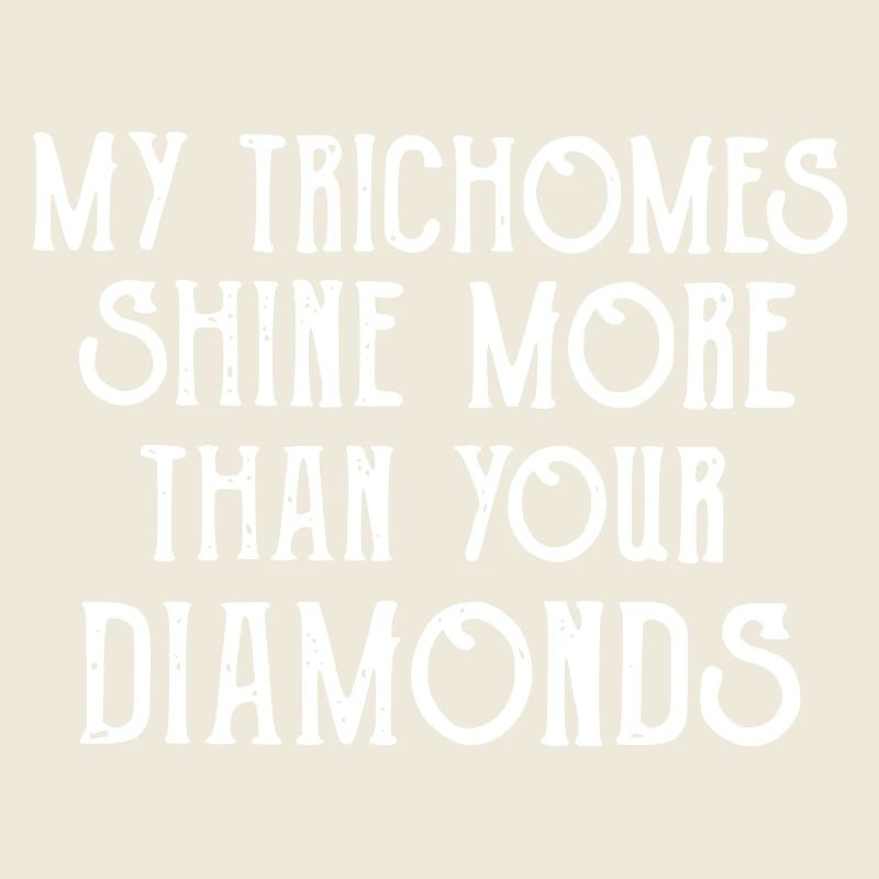 Les trichomes brillent sur les diamants