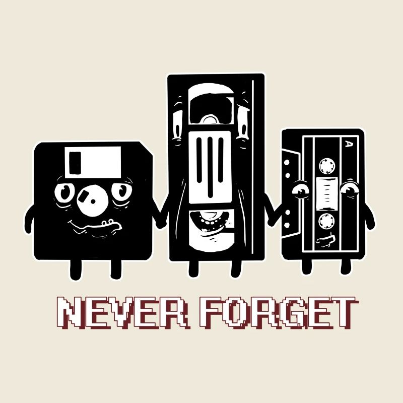 NE JAMAIS OUBLIER CASETTE DISKETTE DRÔLE