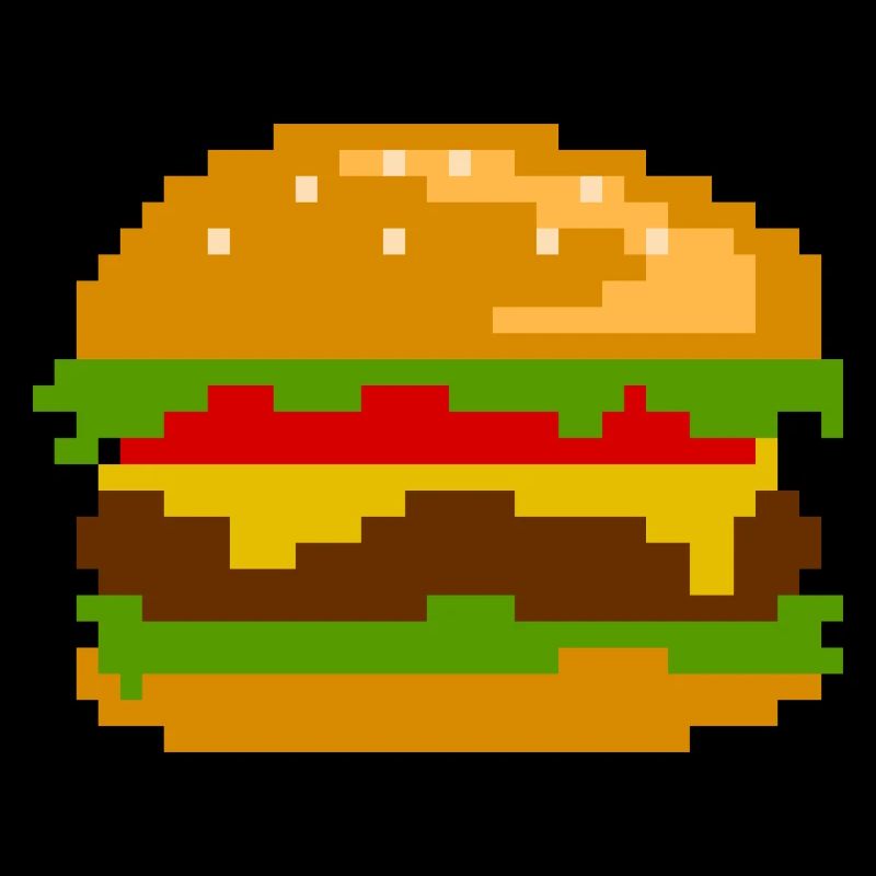 Pixel Burger - Nerd Fast Food Design