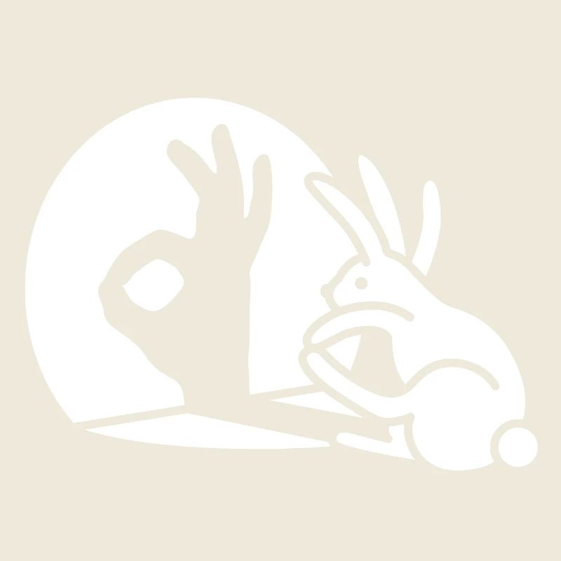 Lapin main d’ombre OK signe de geste Ok pico bello