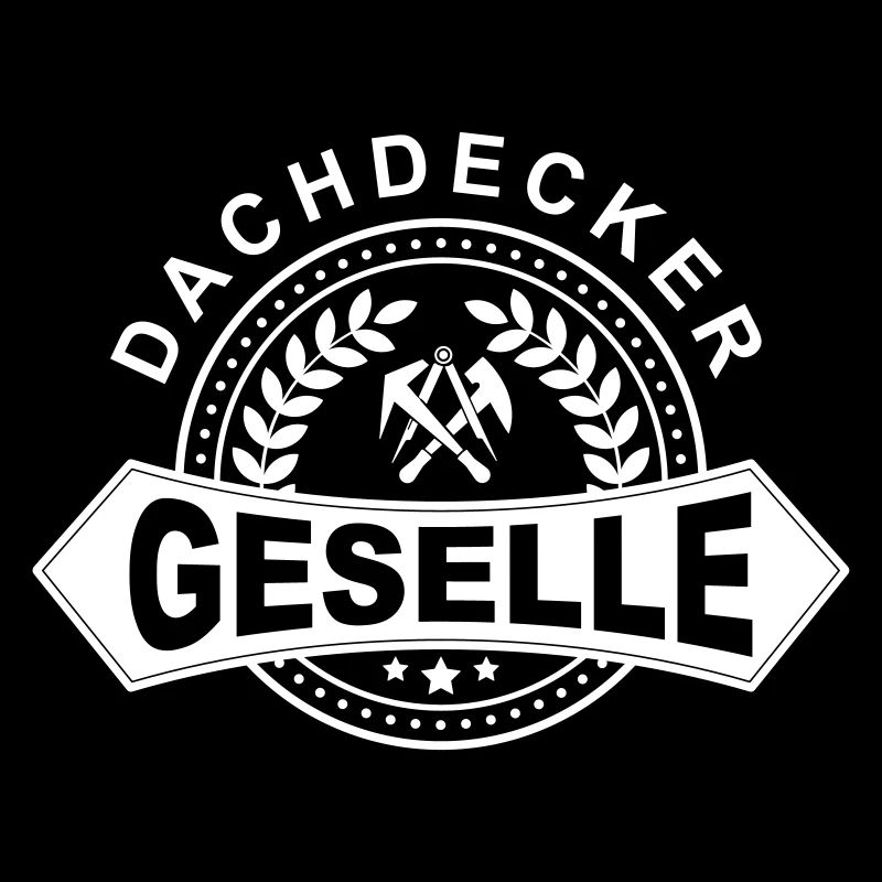 Dachdecker Geselle Lorbeerkranz mit Zunftzeichen