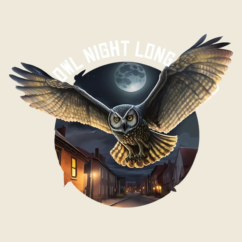 Owl Night Long Nachteule Eule Nachtdienst
