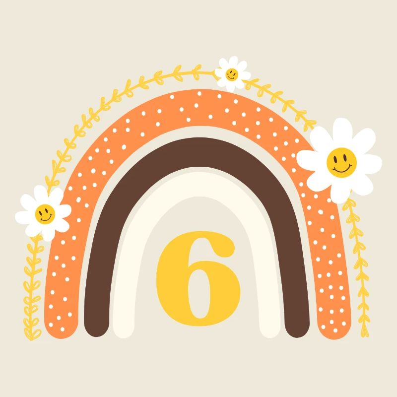 6. Geburtstag Gelber Regenbogen