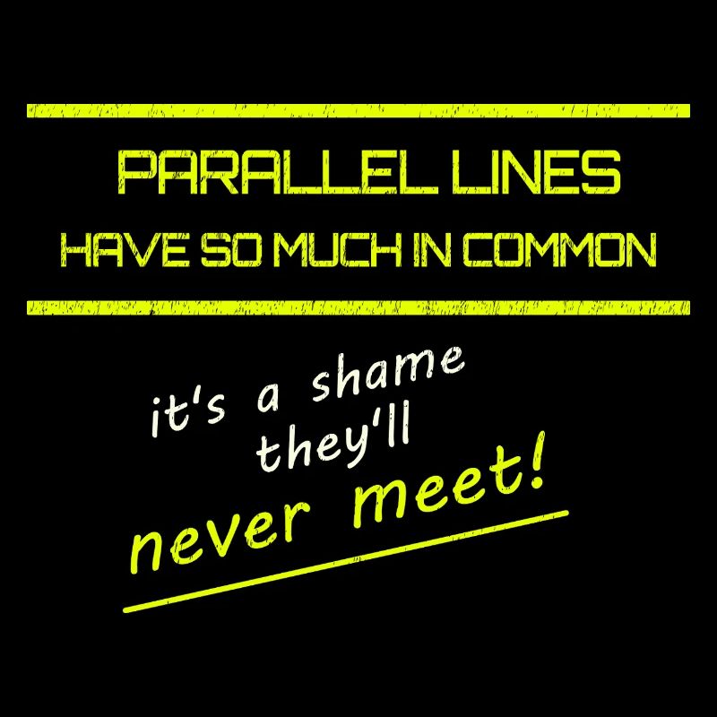 Drôle de lignes parallèles Math Tee