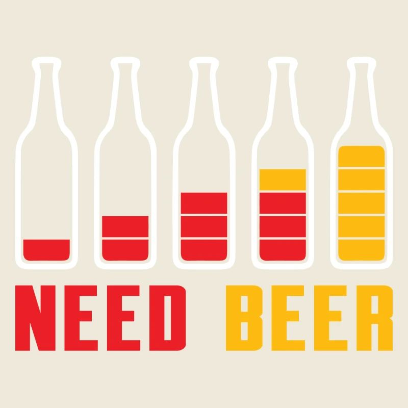 Minimalist Bierflaschen mit Farbverlauf