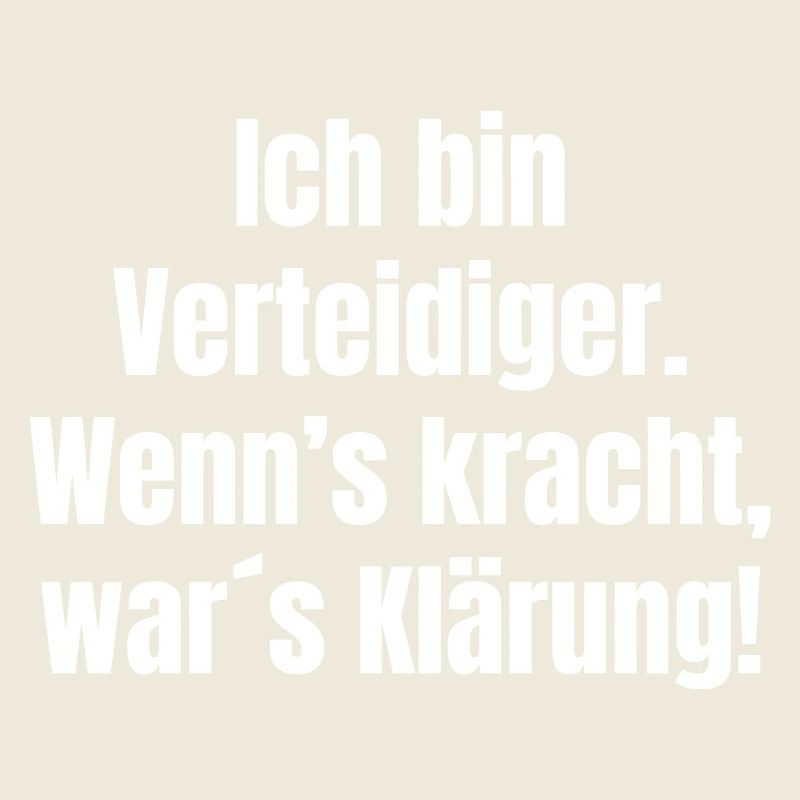 Ich bin Verteidiger Klärung mit Krach