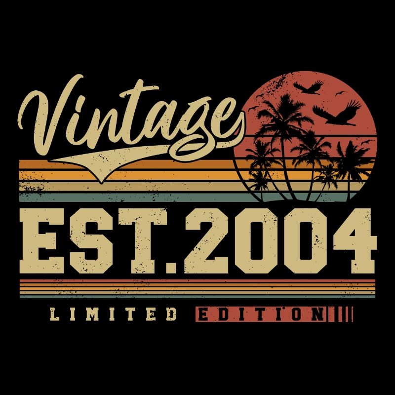 Millésime 2004 Vintage Rétro Anniversaire
