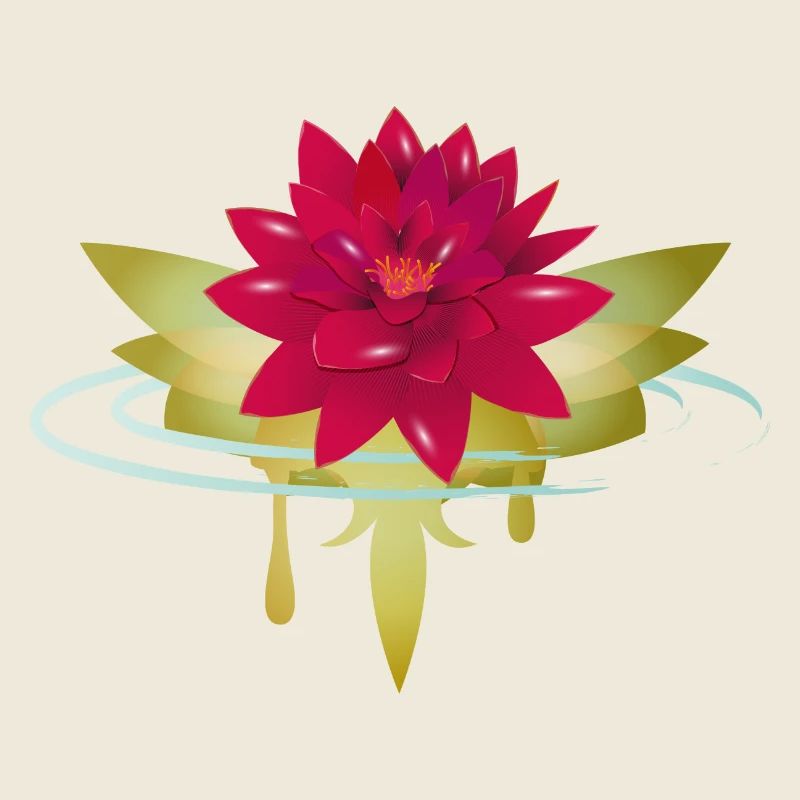 floraison de lotus rouge vif dans l’eau