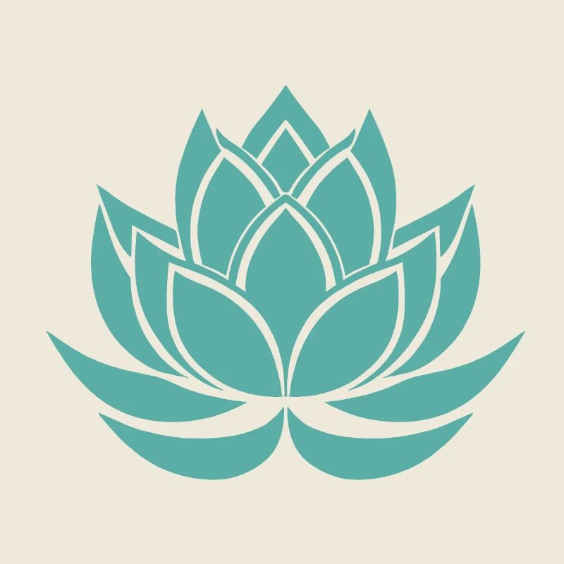 lotus bleu cyan, lotus vert, fleurs